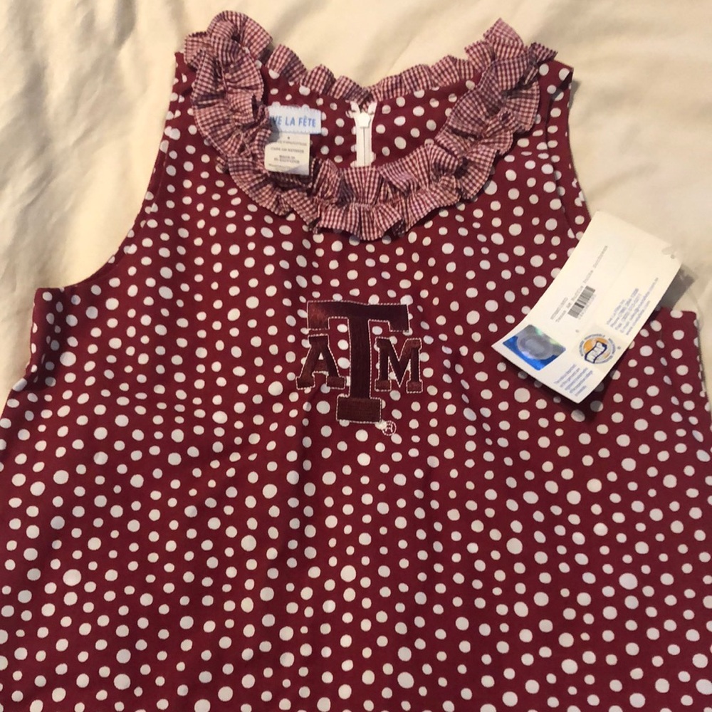Cute sleeveless Texas A&M Aggie girls dress.